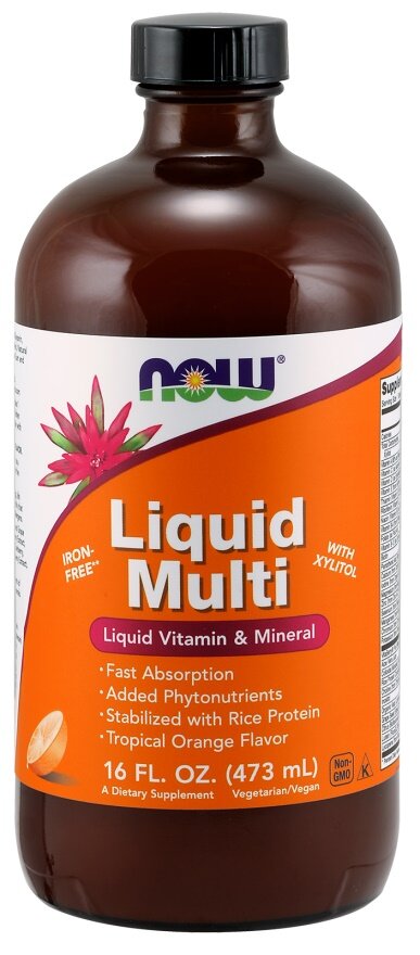 Liquid Multi, Tropical Orange (Iron Free) - 473 ml.