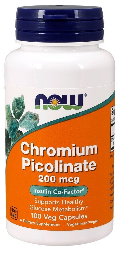 Now Foods Chromium Picolinate 200mcg 100 Capsules