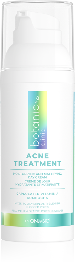 OnlyBio Botanic Clinic Acne Treatment Moisturizing and Matting Day Cream for Skin with Imperfections 50ml