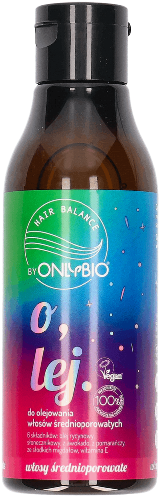 OnlyBio Hair Balance Vegan Oil for Medium Porosity Hair with Castor Oil 150ml