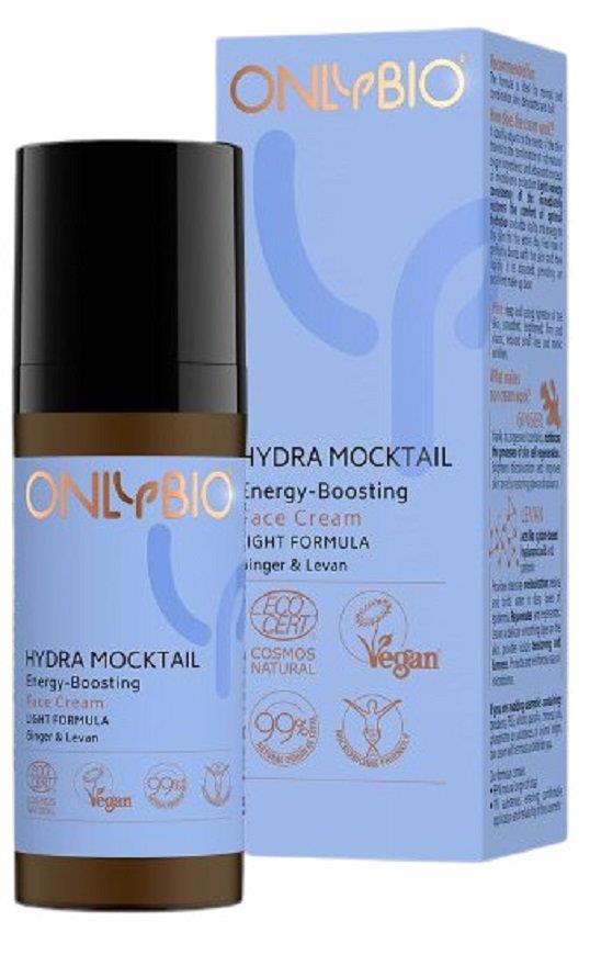 OnlyBio Hydra Mocktail Moisturizing Face Cream Light Formula with Ginger and Levan for Normal and Combination Skin 50ml