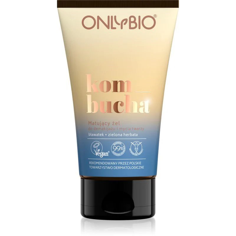OnlyBio Kombucha Mattifying Gel for Makeup Removal and Face Wash 150ml