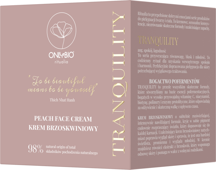 OnlyBio Ritualia Tranquility Anti-Aging Peach Face Cream 50ml