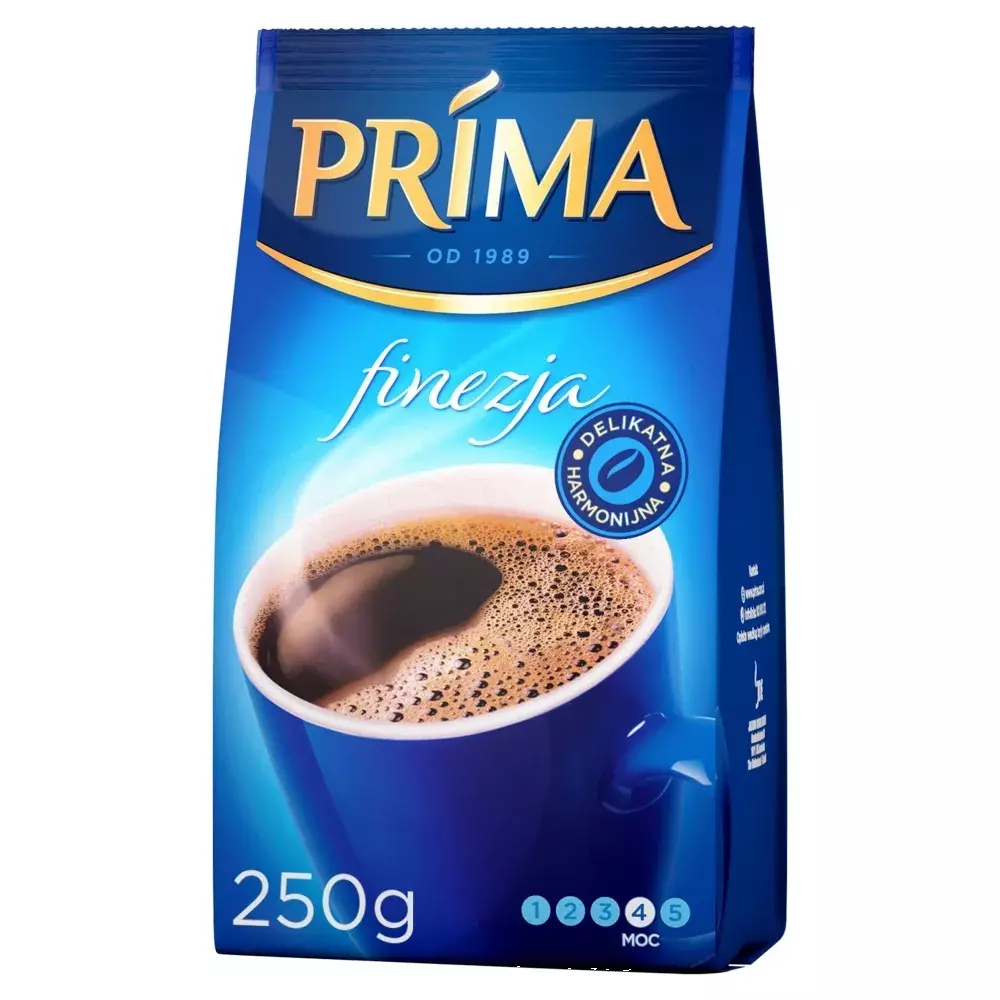 Prima Finezja Ground Coffee with Harmonious Taste and Exceptional Aroma 250g
