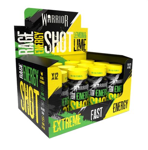 Rage Energy Shot, Lemon & Lime - 12 x 60 ml.