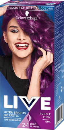 Schwarzkopf Live Ultra Brights Or Pastel Hair Colour Purple Punk 94