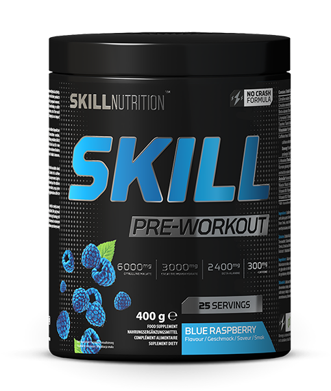 Skill Pre-Workout, Blue Raspberry - 400g