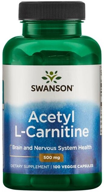 Swanson Acetyl L-Carnitine 500mg 100 Vcapsules