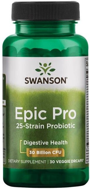 Swanson Epic Pro 25-Strain Probiotic 30 Capsules