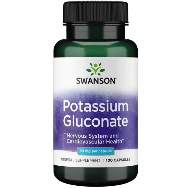 Swanson Potassium Gluconate 99mg 100 Capsules