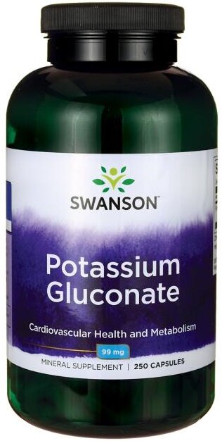 Swanson Potassium Gluconate 99mg 250 Capsułek