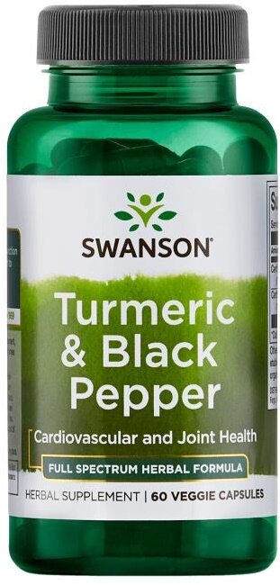 Swanson Turmeric & Black Pepper 60 Vcapsules