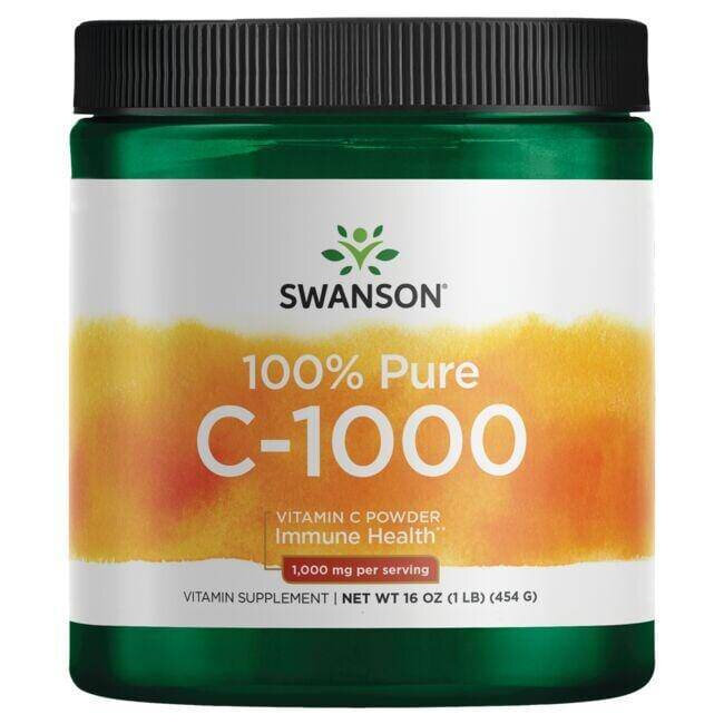 Swanson Vitamin C Powder 100% Pure 454g