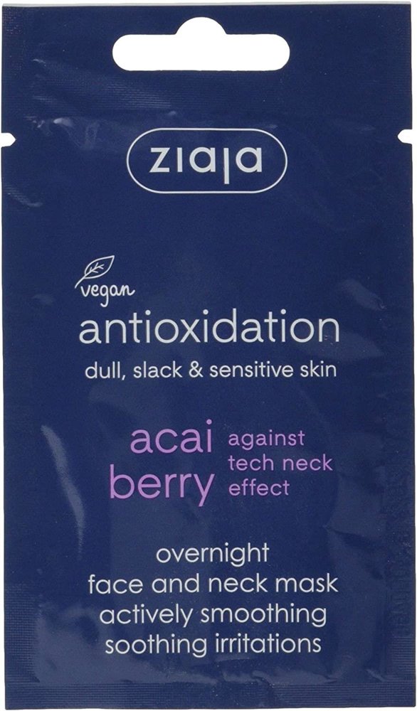 Ziaja Acai Berries Smoothing and Soothing Night Mask for Sensitive Dull Skin 7ml