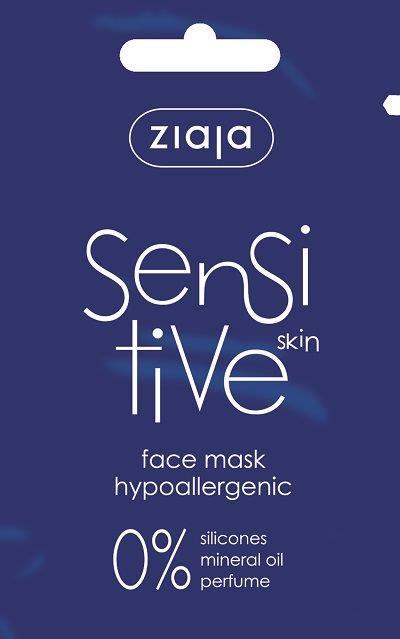 Ziaja Sensitive Hypoallergenic Face Mask Compress Soothing Relief for Sensitive Skin Vegan 7ml