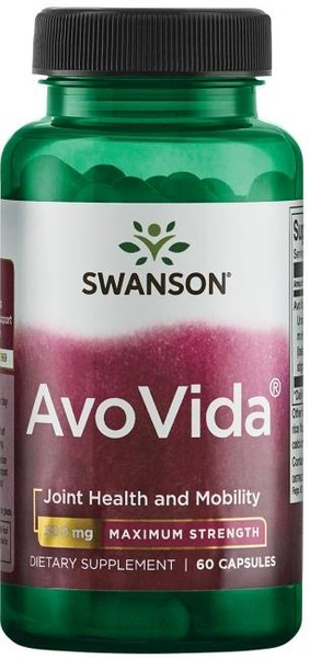 Swanson AvoVida 300mg Maximum Strength Wspiera Zdrowie Stawów 60 Kapsułek
