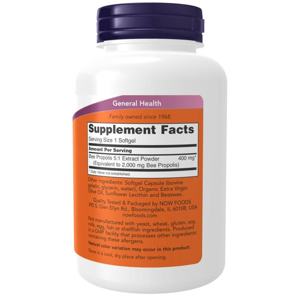 Now Foods Propolis 2000 5:1 Extract Supports Immunity 90 Capsules