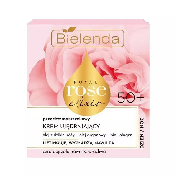 Bielenda Royal Rose Elixir Anti-Wrinkle Firming Face Cream for Mature and Sensitive Skin Day and Night 50+ 50 ml