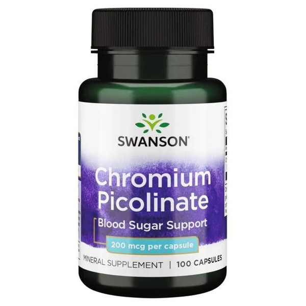 Swanson Chromium Picolinate 200mcg 100 Capsules