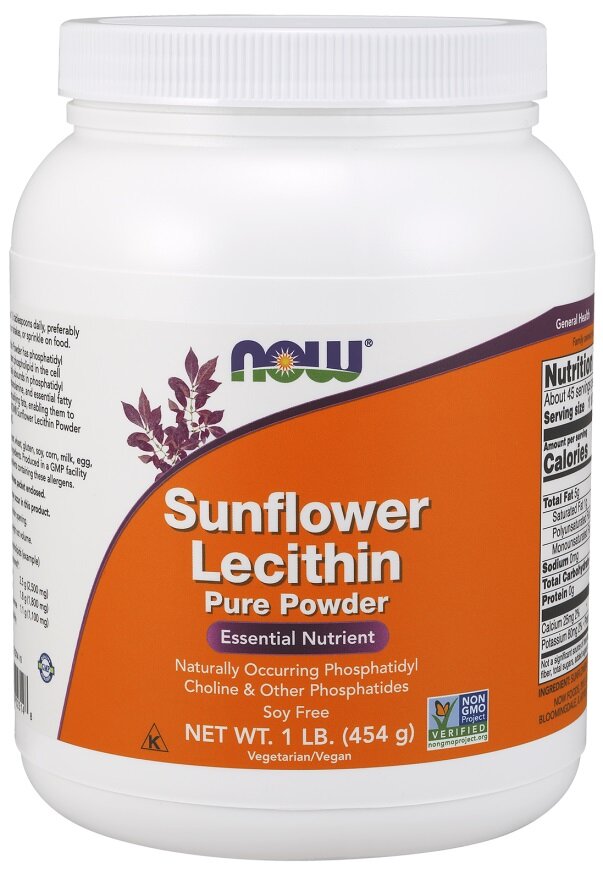 Sunflower Lecithin, Pure Powder - 454g