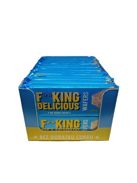 Fitking Delicious Wafers, Cream - 32 x 80g