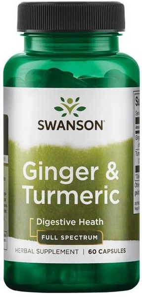 Swanson Ginger & Turmeric 60 Capsules