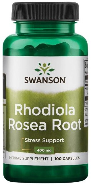 Swanson Rhodiola Rosea Root Różeniec Górski Korzeń 400mg 100 Kapsułek