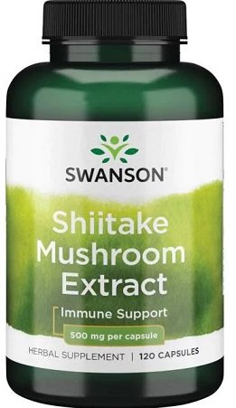 Swanson Shiitake Mushroom Extract 500mg 120 Kapsułek