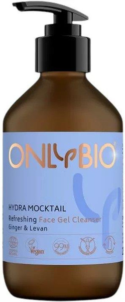 OnlyBip Hydra Mocktail Refreshing Face Cleansing Gel with Ginger and Levan for Dehydrated Skin 250ml
