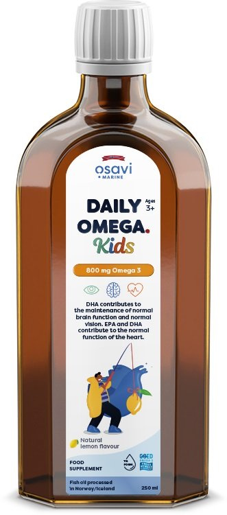 Osavi Daily Omega Kids 800mg Omega 3 o Naturalnym Smaku Cytrynowym 250ml