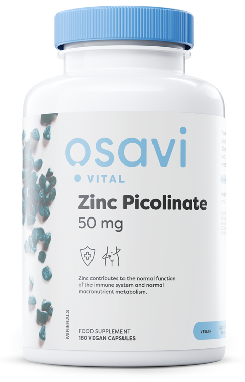 Osavi Zinc Picolinate 50mg Supports Body Health 180 Vegan Capsules