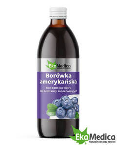 EkaMedica 100% American Blueberry Juice with No Added Sugar 500ml