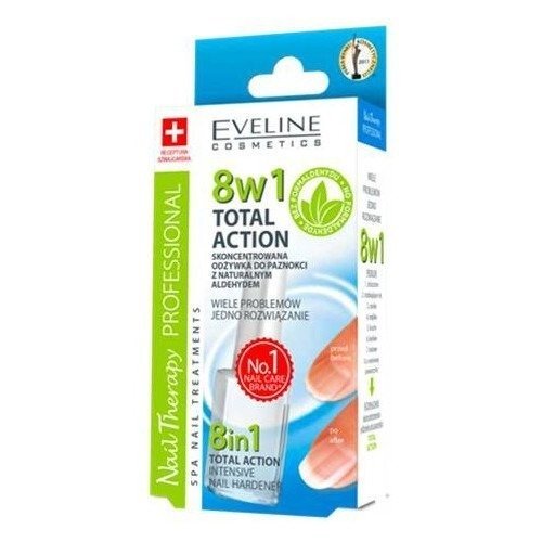 Eveline Total Action 8w1 Sensitive Skoncentrowana Odżywka Do Paznokci Wrażliwych 12ml