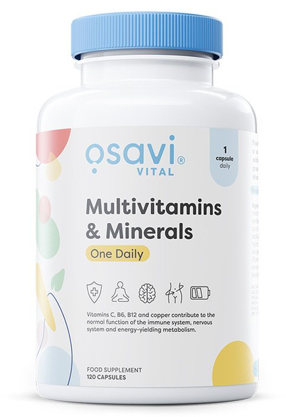 Osavi Multiwitamina i Minerały Jedna Dziennie na Zdrowie i Witalność 120 Kapsułek