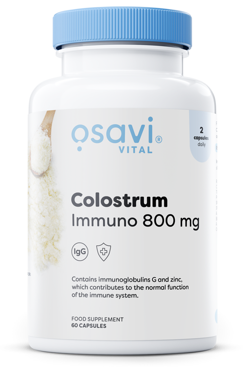 Osavi Kolostrum Immuno Suplement z Siarą Bydlęcą na Wsparcie Odporności 60 Kapsułek