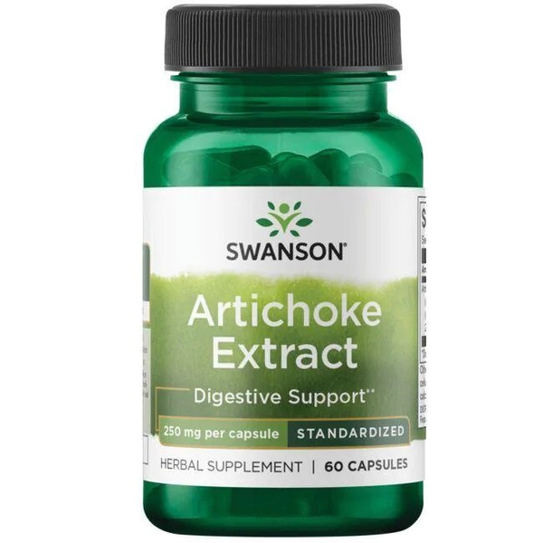 Swanson Artichoke Extract 250mg Karczoch Zdrowie Układu Trawiennego 60 Kapsułek