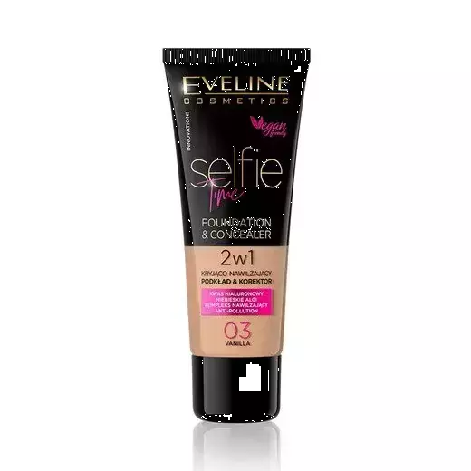 Eveline Selfie Time Kryjący Nawilżający Podkład Korektor Nr 03 Vanilla 30ml