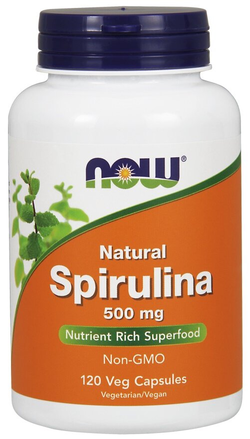 Spirulina - Natural, 500mg - 120 vcaps