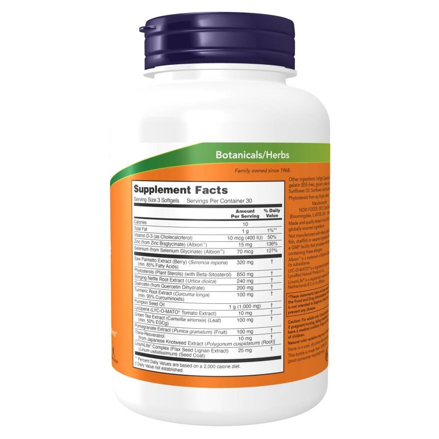 Now Foods Prostate Health Clinical Strength Wspiera Zdrowie Gruczołu Krokowego 180 Kapsułek