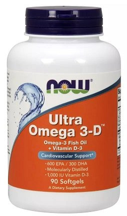 Now Foods Ultra Omega 3-D with Vitamin D-3 Supports Immunity and Brain Function 90 Capsules