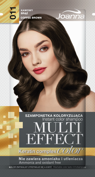 Joanna Multi Effect Szamponetka Koloryzująca 011 Kawowy Brąz 35g