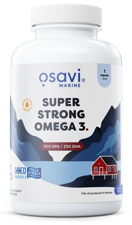 Osavi Super Strong Omega 3 500 EPA / 250 DHA for Heart and Brain Support 180 Softgels