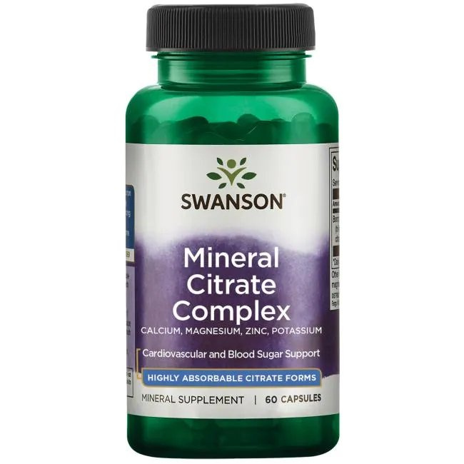 Swanson Mineral Citrate Complex 60 Kapsułek