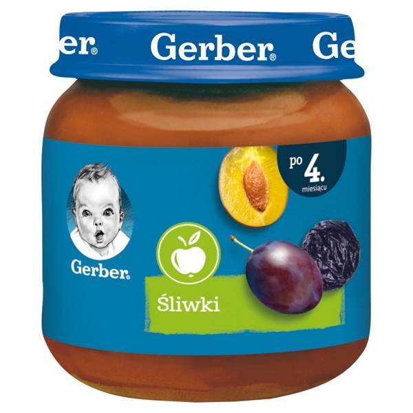 Gerber Dessert Dried Plums for Babies after 4 Month Onwards Natural Sugar Gluten Free 125g