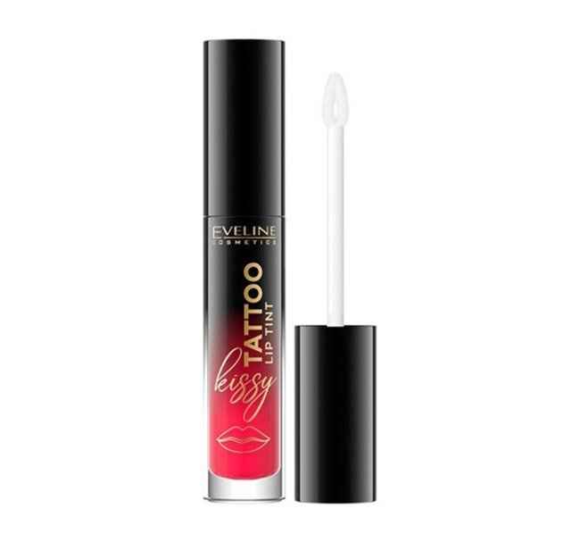 Eveline Kissy Tattoo Lip Tint Długotrwała Pomadka w Płynie Nr 02 Juicy Red 4,5 ml