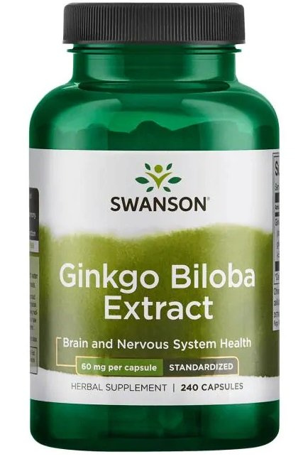 Swanson Ginkgo Biloba Extract 60mg 240 Capsules