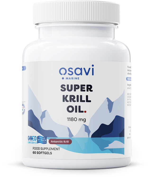 Osavi Super Krill Oil 1180mg Supports Proper Functioning of the Heart Brain and Liver 60 Softgels