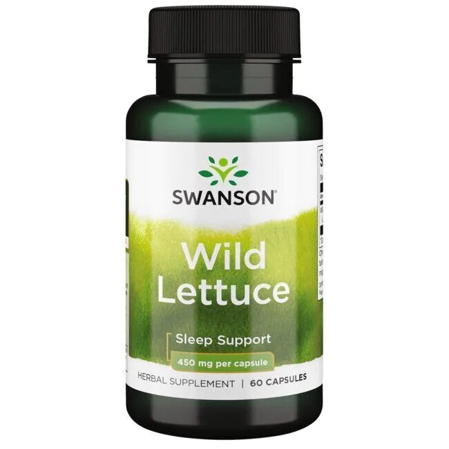 Swanson Wild Lettuce Dzika Sałata 450mg 60 Kapsułek