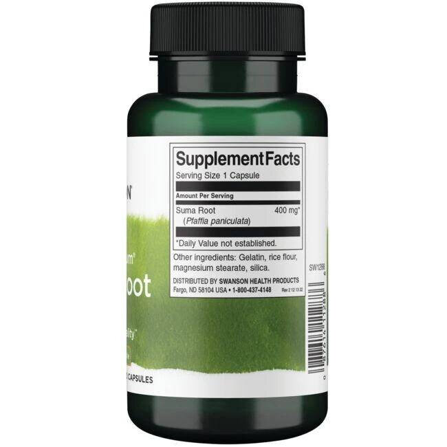 Swanson Full Spectrum Suma Root 400mg Żeń-szeń Brazylijski 60 Kapsułek