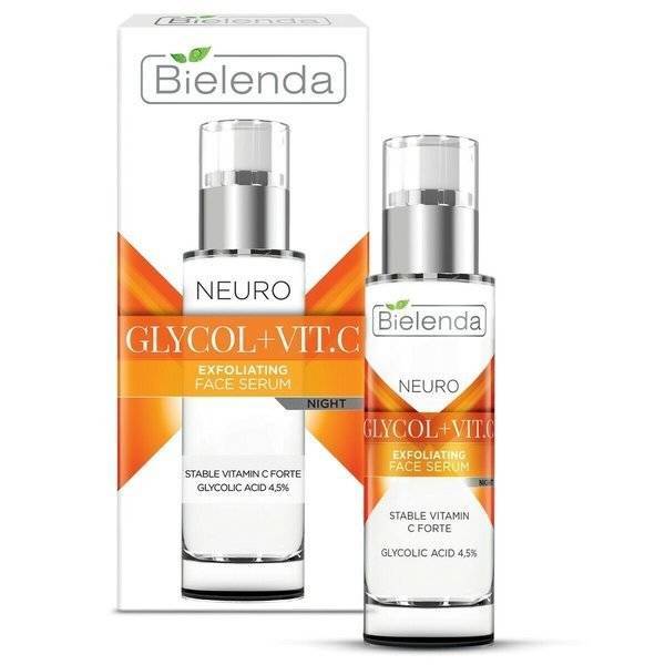 Bielenda Neuro Glicol Eksfoliujące Neuromimetyczne Serum Odmładzające na Noc z Witaminą C 30ml